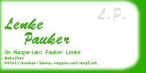 lenke pauker business card